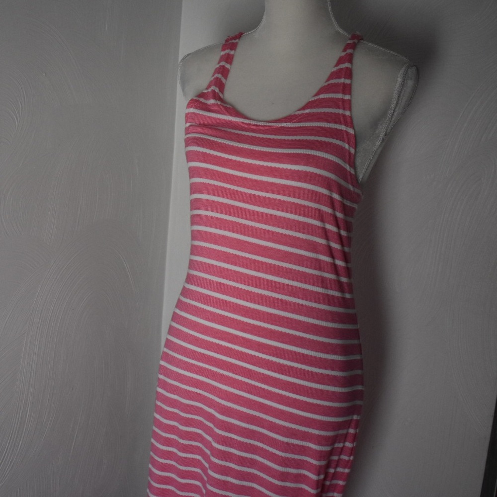 Sail to Sable Pink and White Striped Maxi Dress